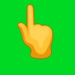 hand with index pointing up emo