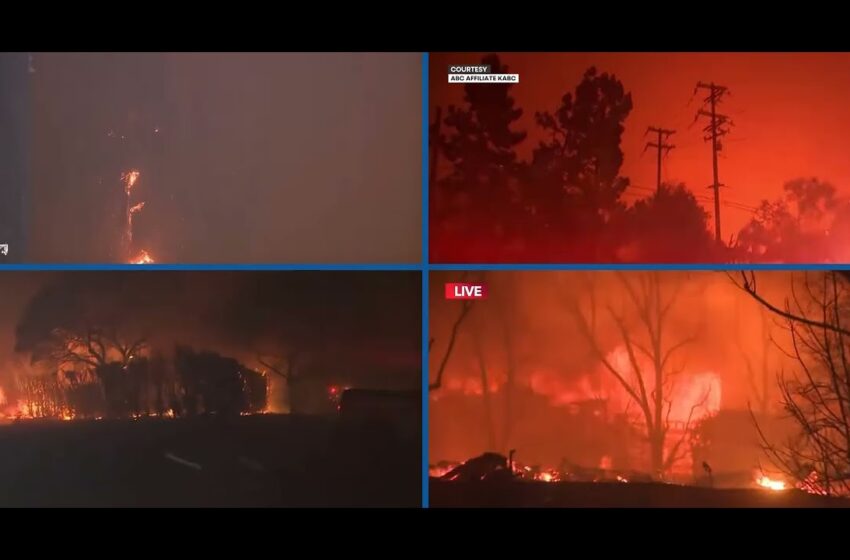  Palisades california fire video