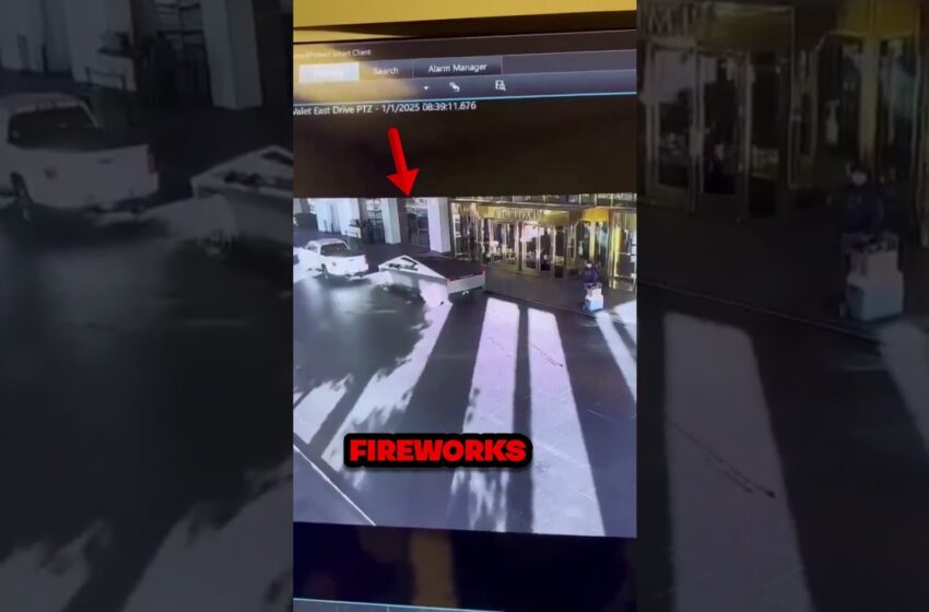  Tesla explosion outside the trump las vegas hotel reddit video