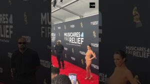 bianca censori sheer dress grammys video