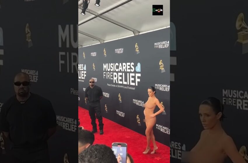  bianca censori sheer dress grammys video