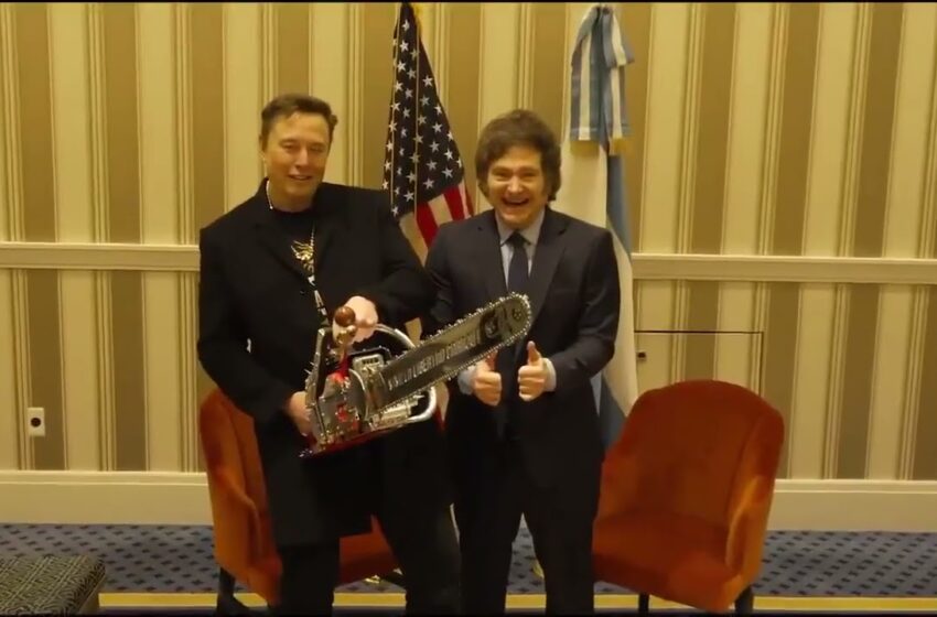  elon chainsaw video