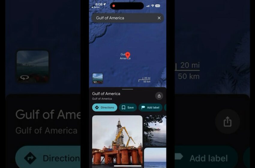  Google Maps changes Gulf of Mexico to Gulf of America for U.S. users