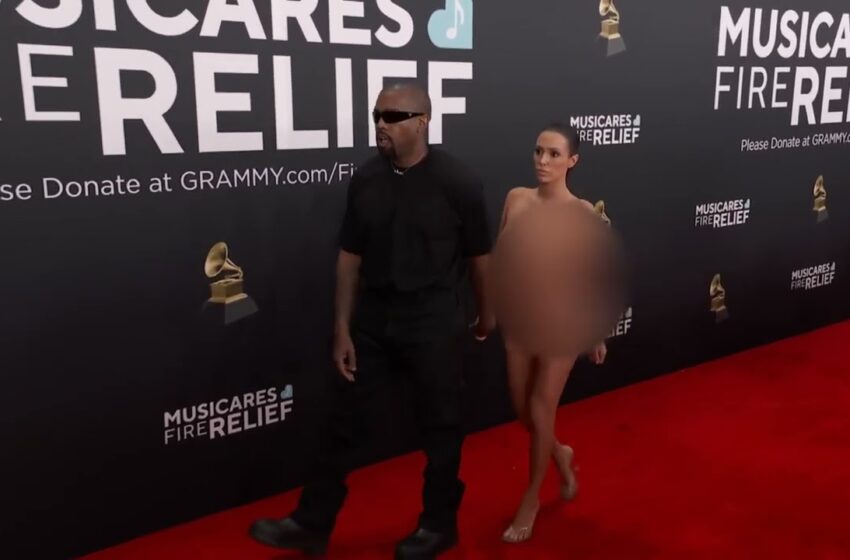  KANYE WEST and BIANCA CENSORI at 2025 GRAMMYs