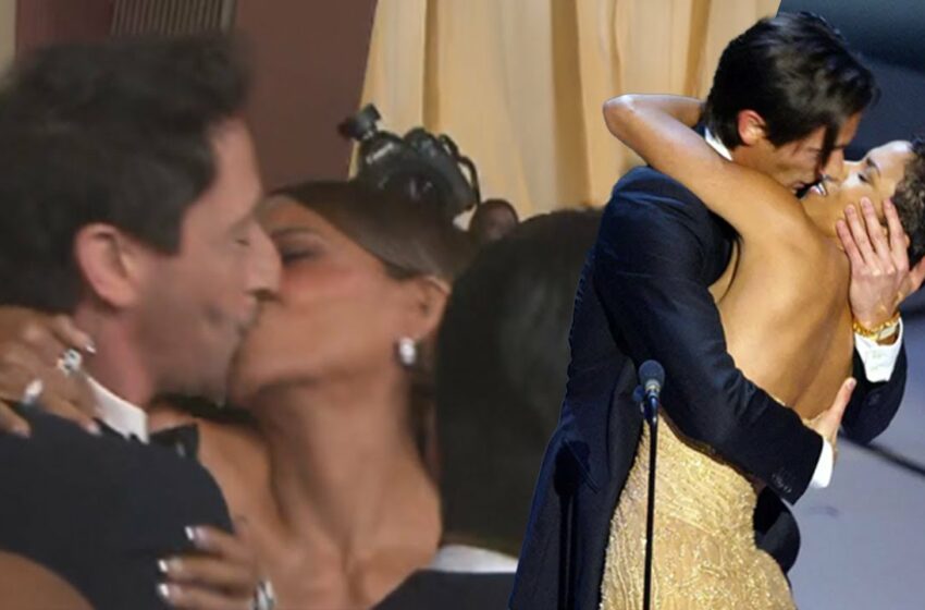  Halle Berry Kisses Adrien Brody at 2025 Oscars