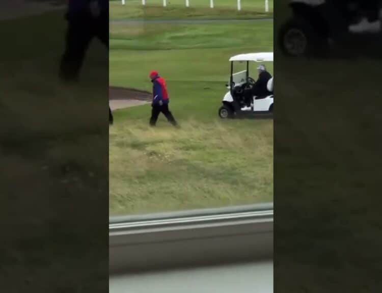 video of trump cheating at golf