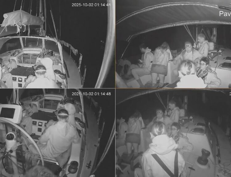 live global sumud flotilla ship