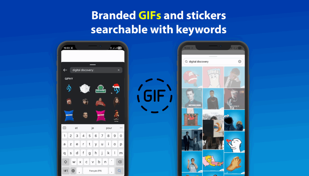 get custom branded, searchable GIFs for Facebook comments and Instagram Stories