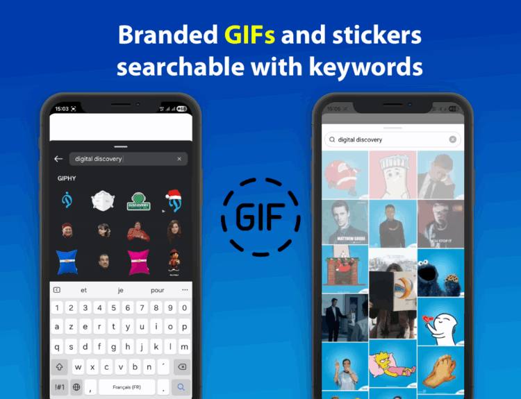 get custom branded, searchable GIFs for Facebook comments and Instagram Stories