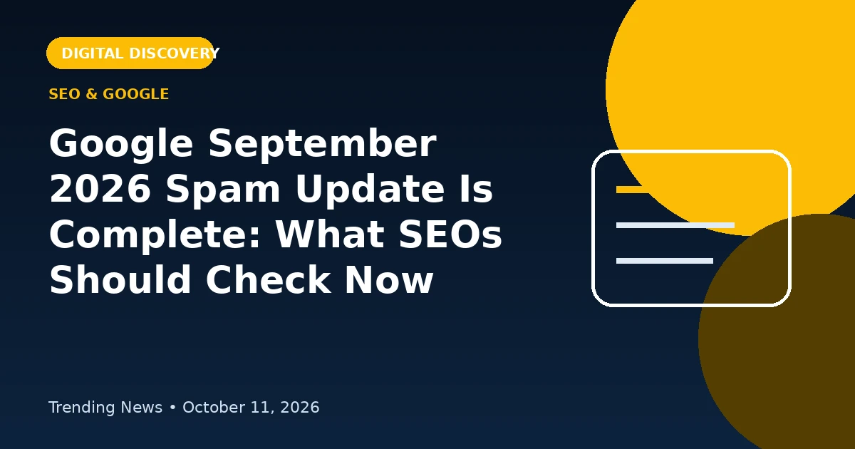 Editorial illustration for the Google September 2026 spam update