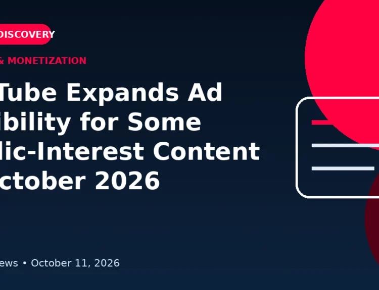 Editorial illustration about YouTube monetization guidelines in October 2026