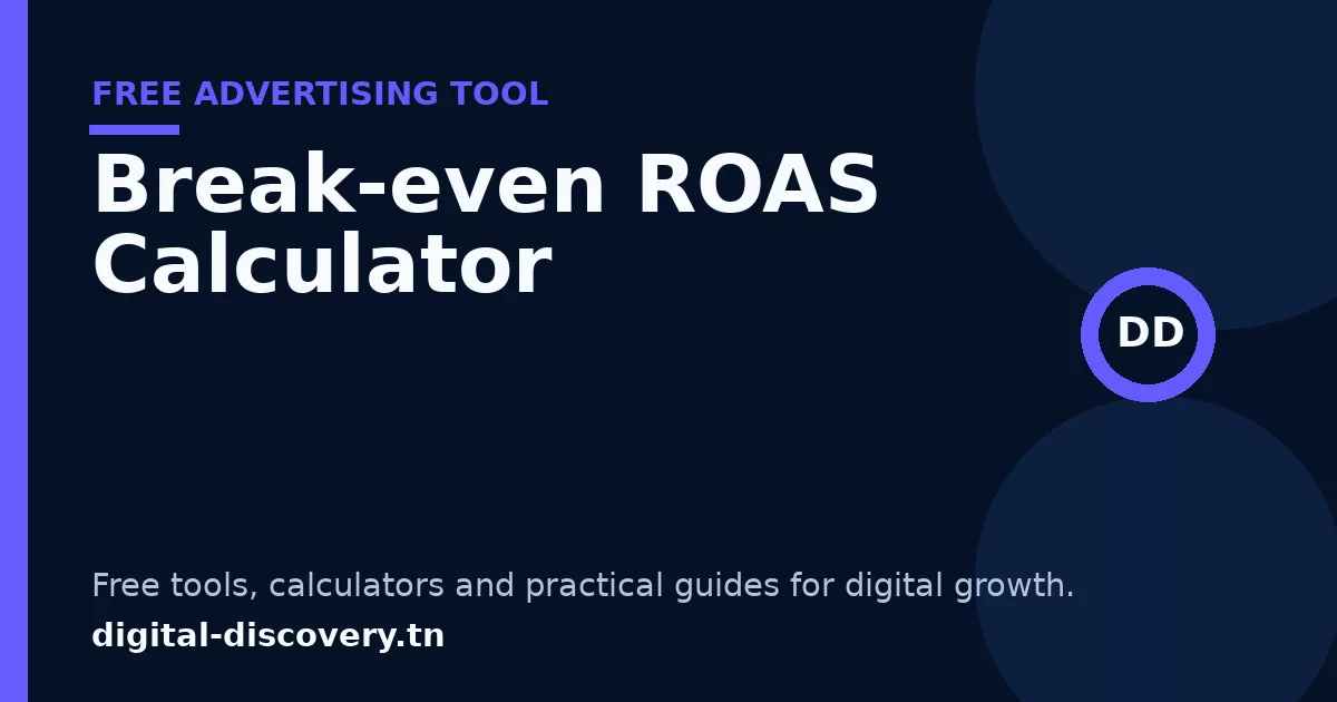 Break-even ROAS Calculator free tool