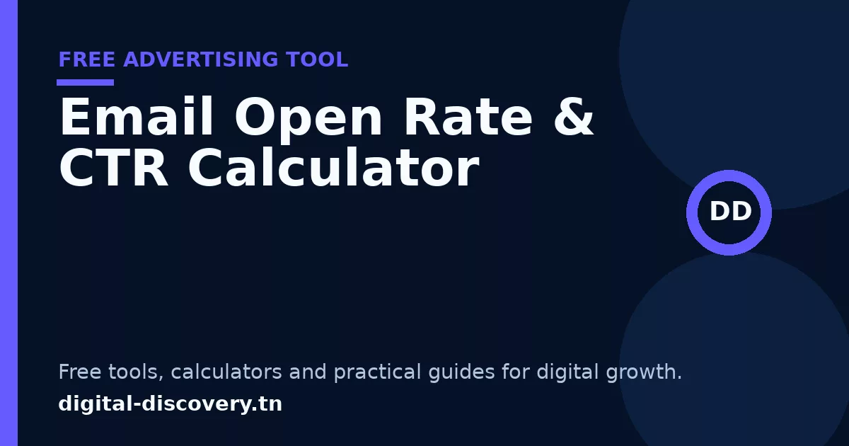 Email Open Rate & CTR Calculator free tool