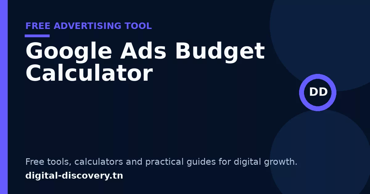 Google Ads Budget Calculator free tool