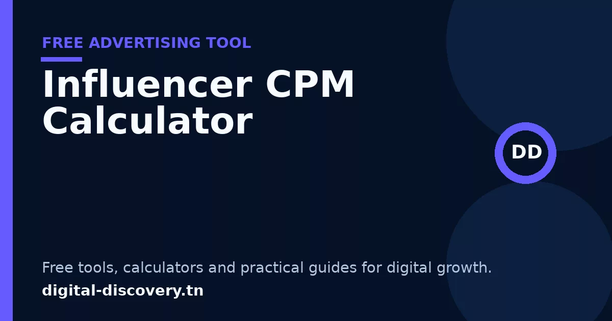 Influencer CPM Calculator free tool