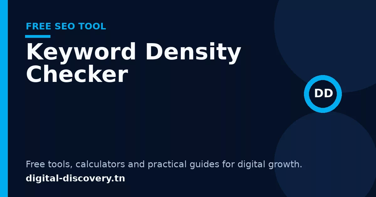 Keyword Density Checker free tool