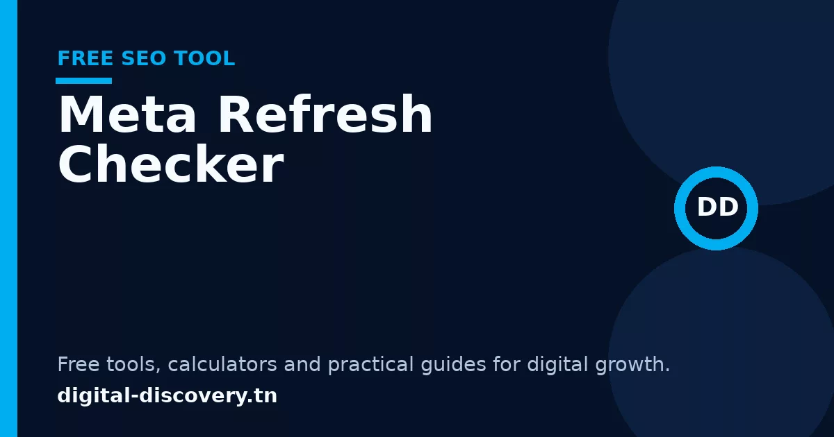 Meta Refresh Checker free tool