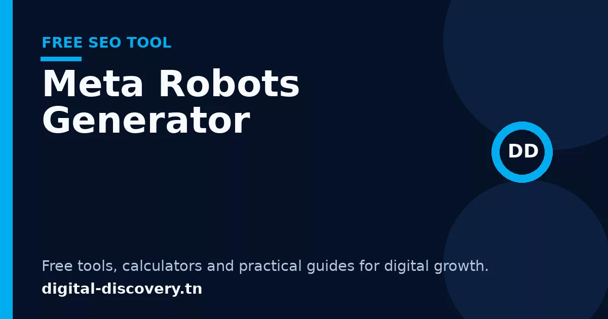 Meta Robots Generator free tool