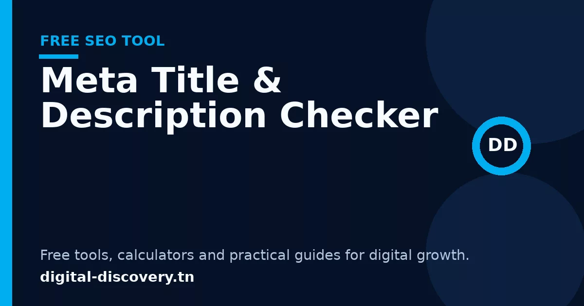 Meta Title & Description Checker free tool