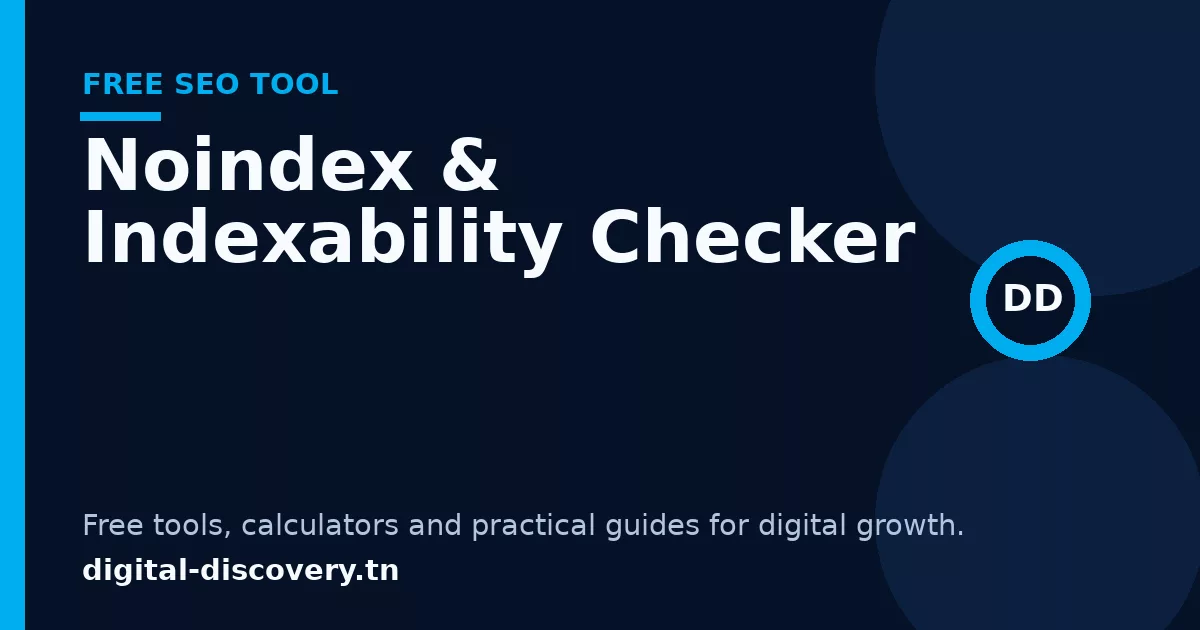 Noindex & Indexability Checker free tool