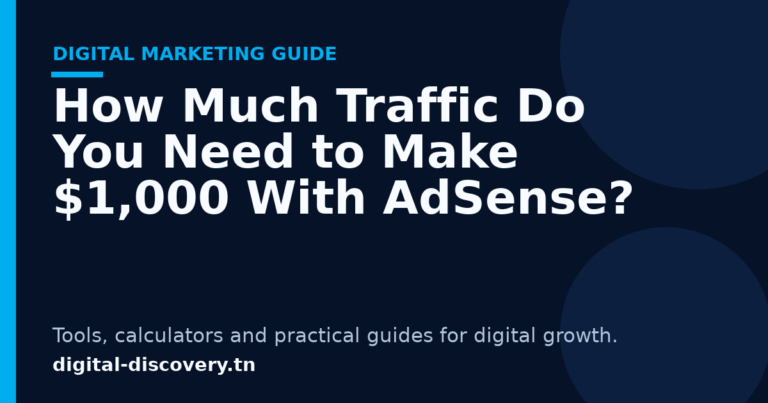 Home 6 How Much Traffic Do You Need to Make $1,000 With AdSense?