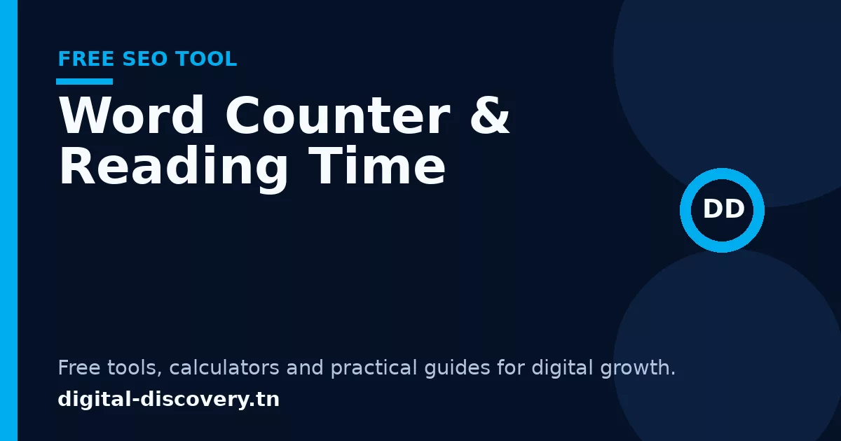 Word Counter & Reading Time free tool